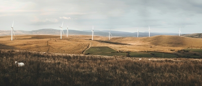 photos of South Wales - Mynydd Y Betws Wind Farm - North View