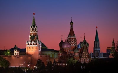 View of Kremlin and St Basil's Cathedral