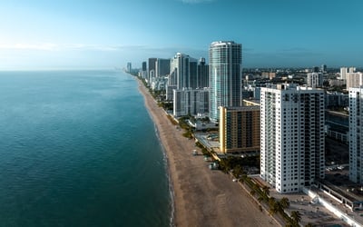 photo spots in Florida - Hollywood Beach Aerial View 