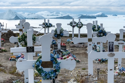 instagram spots in Greenland - Ilulissat Cemetery