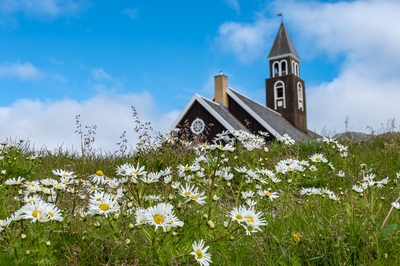 photo spots in Greenland - Zion's Church in Ilulissat