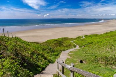 photo spots in South Wales - Rhossili Beach
