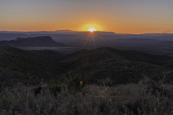 Sunset in big bend Solot Vista overlook drive to location and the vista is a short walk just pick your view 360 degree view