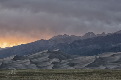 United States photography spots - Great Sand Dunes Sunset Mountain View C0-150