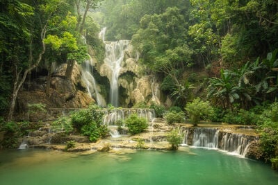 Laos photography locations - Kuang Si Waterfalls