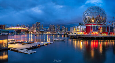 photo locations in Canada - View of Science World, False Creek