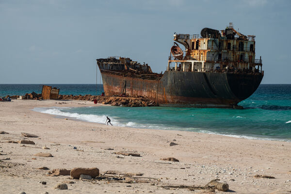 Delisha Beach, Socotra Island, the shipwreck