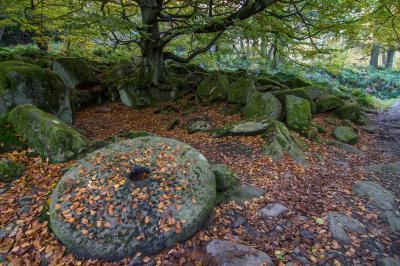 Derbyshire photography spots - Padley Gorge Millstone