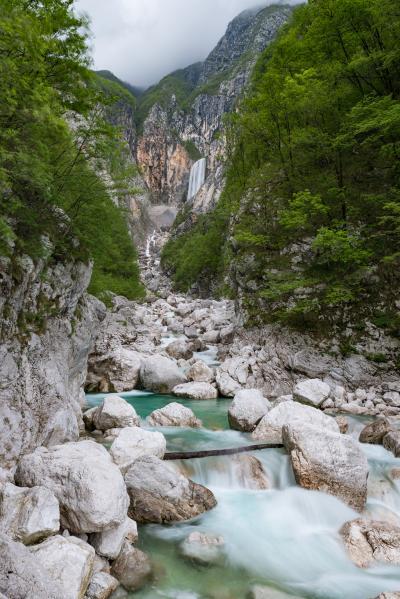 photos of Slovenia - Boka Waterfall 
