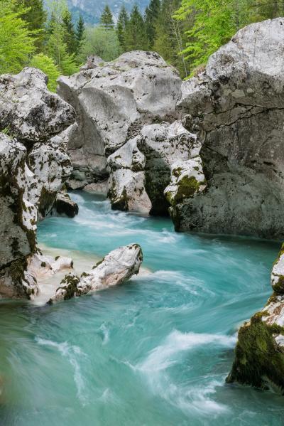 instagram spots in Slovenia - Soča River - Mala Korita 