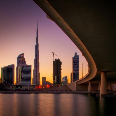 images of the United Arab Emirates - Dubai Creek & Burj Khalifa View