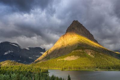 images of Glacier National Park - Swiftcurrent Lake and Falls