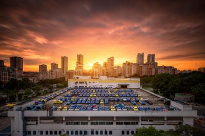 Singapore photo spots - Sunrise from Sin Ming Autocare
