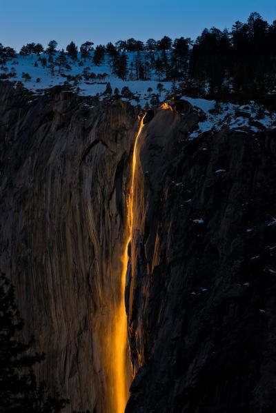 Yosemite National Park photo guide - Horsetail Fall (Merced River)
