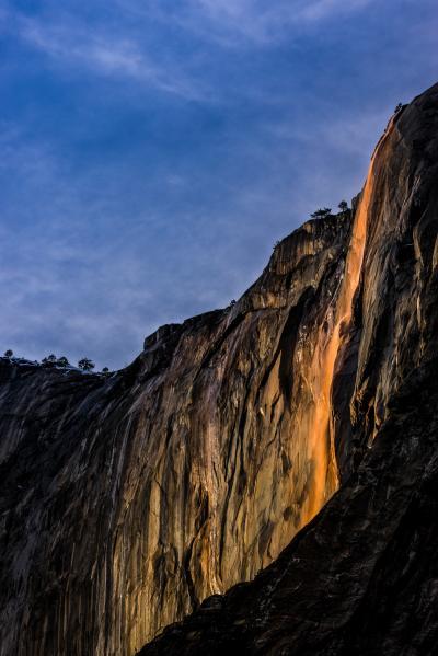 Horsetail Fall from El Capitan Picnic Area