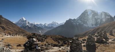 images of Nepal - Everest memorial chortens