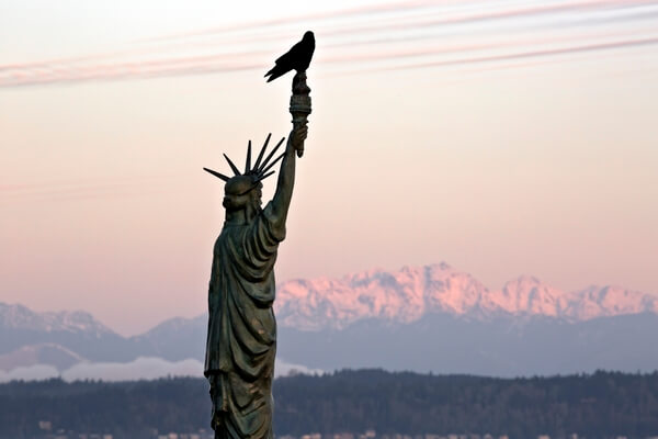 The Statue of Liberty at Alki Beach Park