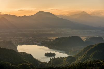 Lake Bled from Gače Viewpoint
