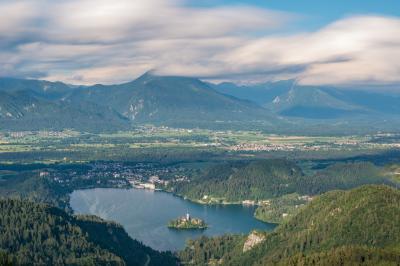 images of Lakes Bled & Bohinj - Lake Bled from Gače Viewpoint