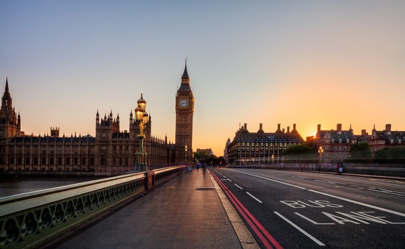 Sunrise at Westminster Palace