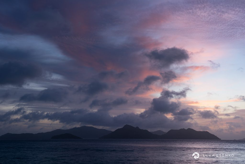 Praslin island at sunset, Seychelles