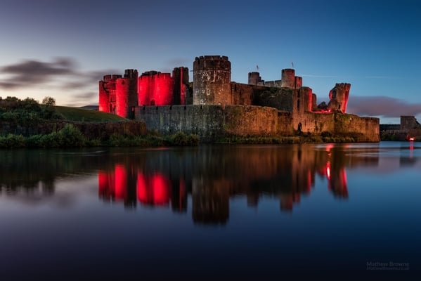 Lit up in red for Euro 2016