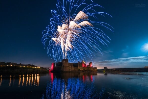Caerphilly Castle Fireworks