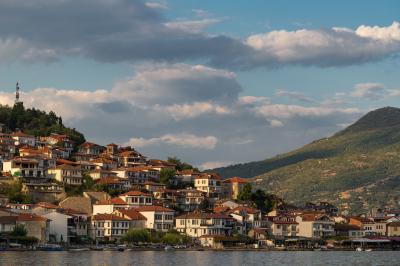 Ohrid photography locations - Ohrid Town from the Boat