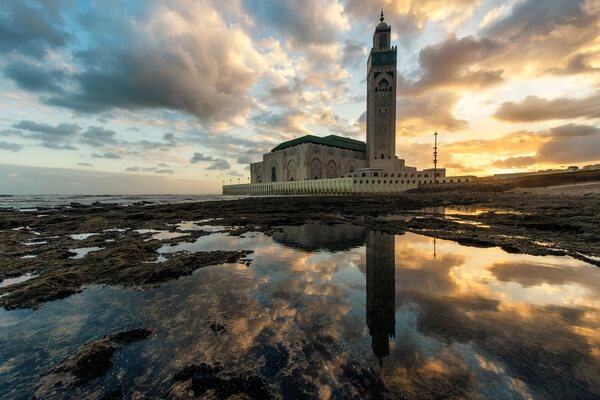 Hassan II Mosque reflections