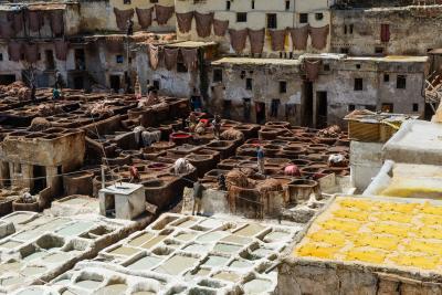 Morocco images - Fes Tanneries