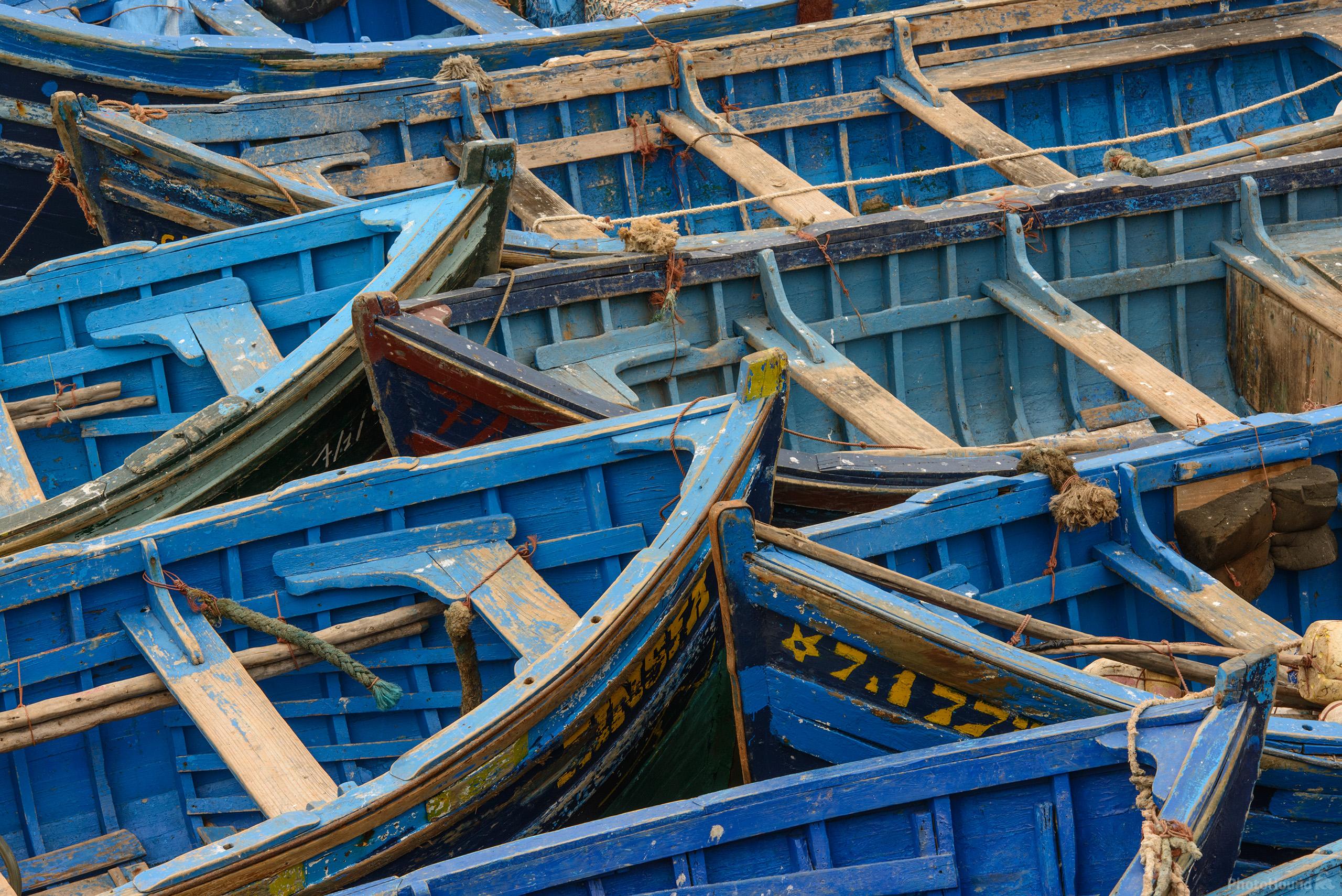 Image of Blue Boats of Essaouira by Luka Esenko