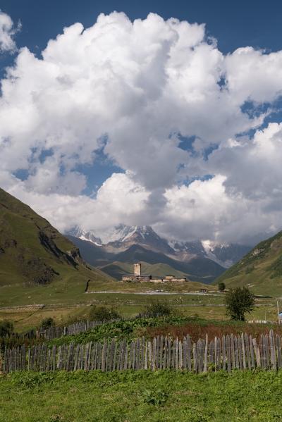 Mt Shkhara and  Lamaria Monastery