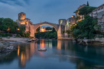 instagram spots in Federacija Bosne I Hercegovine - Old Bridge (Stari Most) with Neretva