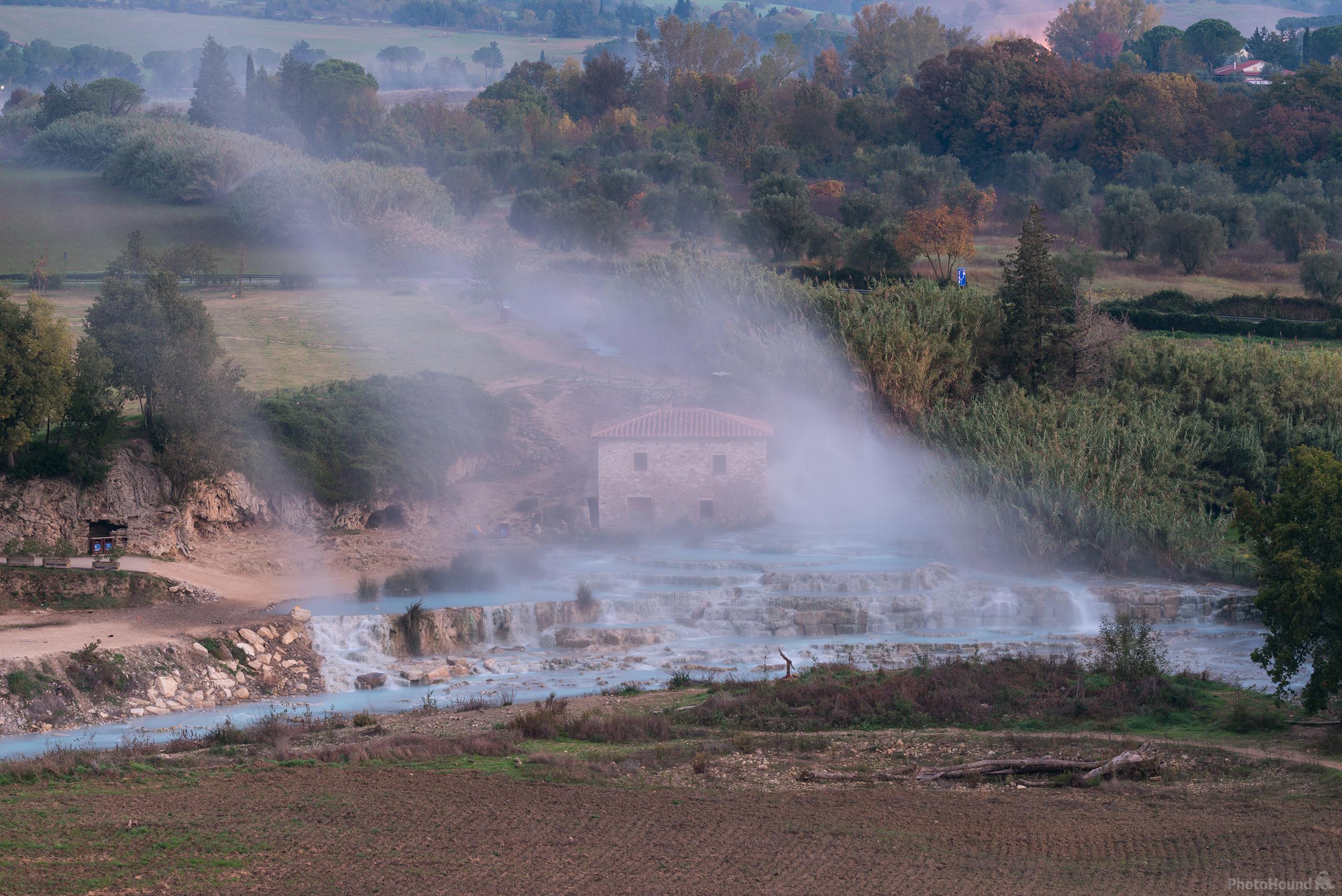 Image of Saturnia hot springs - elevated view by Luka Esenko