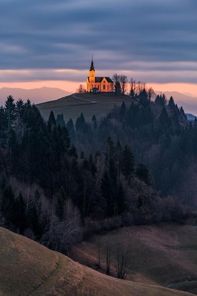 Slovenia images - St Lenart Church at Črni Vrh