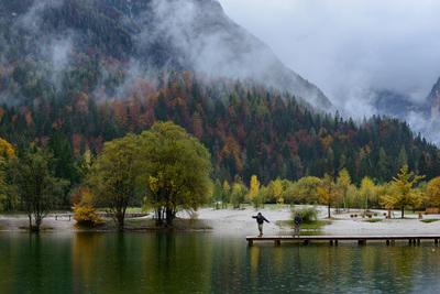 Slovenia pictures - Lake Jasna - Ibex Statue