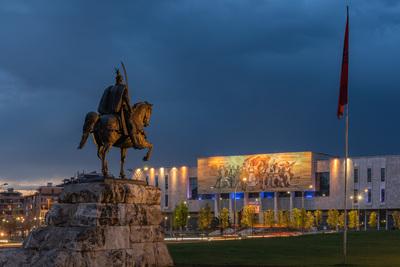 Albania photo locations - National History Museum Tirana with Skender Bey