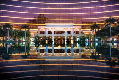 The reflecting pool at night