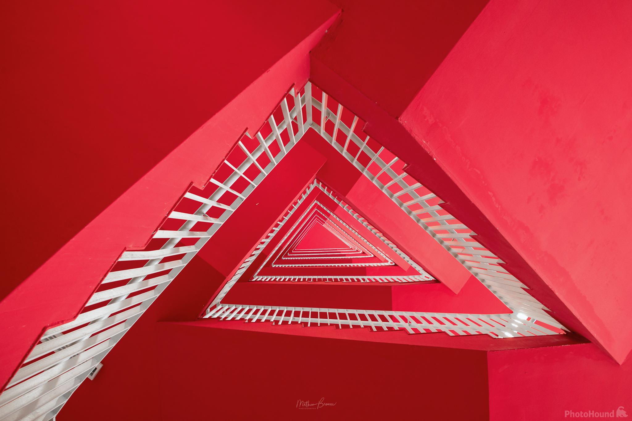 Image of Iconic Red Staircase by Mathew Browne