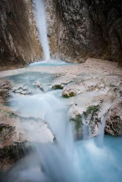 pictures of Slovenia - Upper Martuljek Waterfall