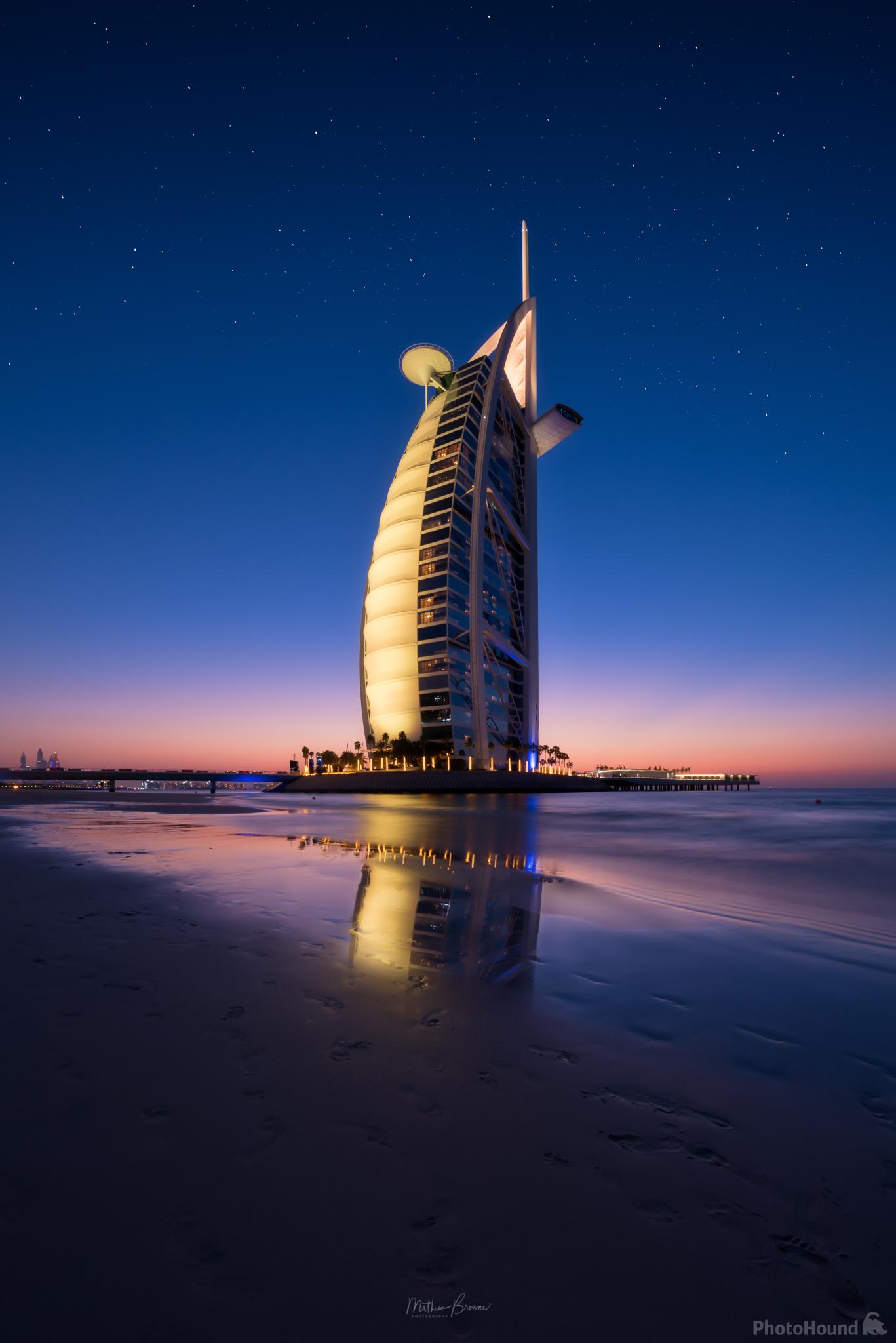 Image of Jumeirah Beach - Burj Al Arab View  by Mathew Browne