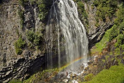 Rainbow at base of Narada Falls