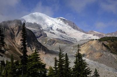 Mount Rainier from meadows near Summerland