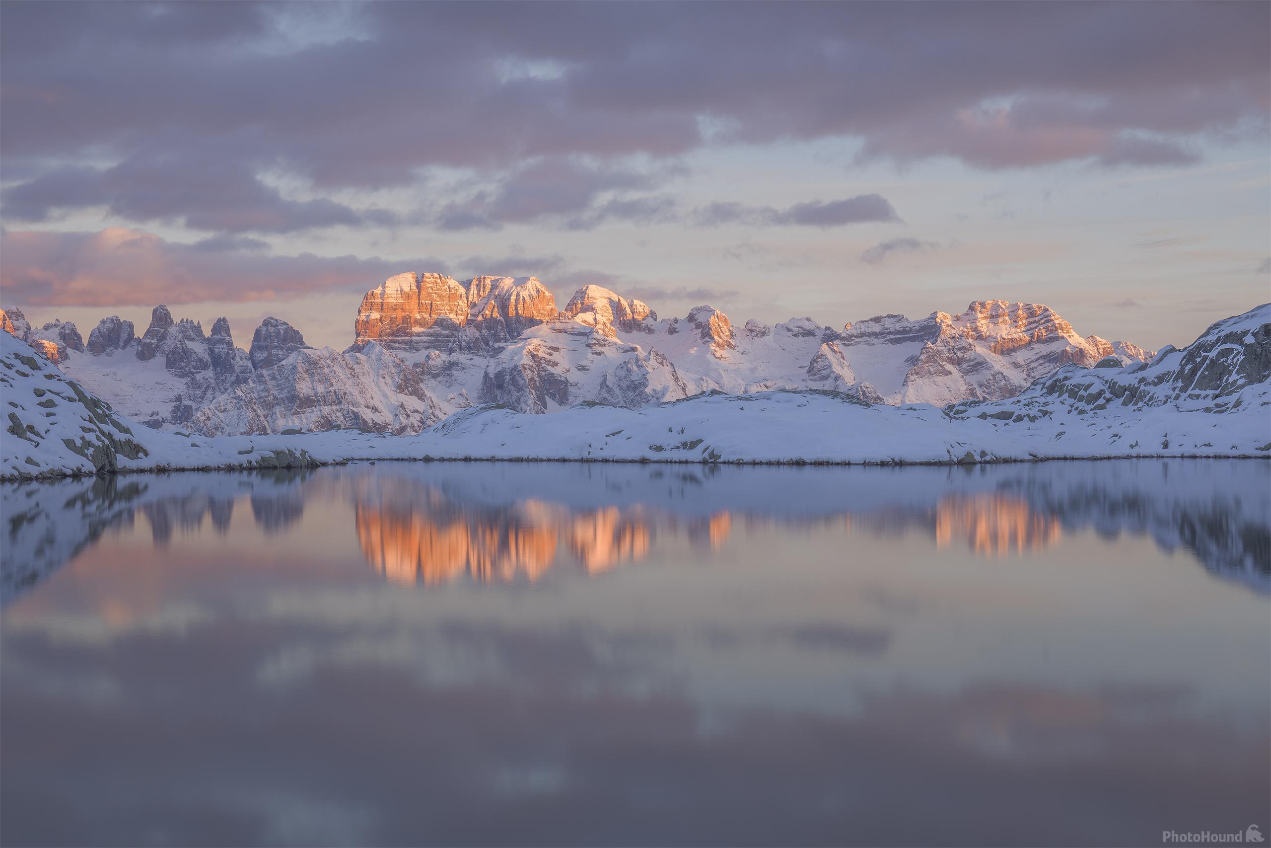 Image of Il Lago Nero (The Black Lake) – with Brenta Dolomites by Dino Marsango