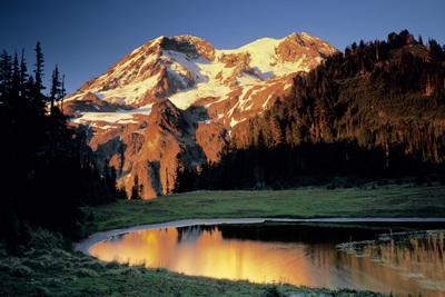 Photo of Klapatche Park and St. Andrews Lake; Mount Rainier National Park - Klapatche Park and St. Andrews Lake; Mount Rainier National Park