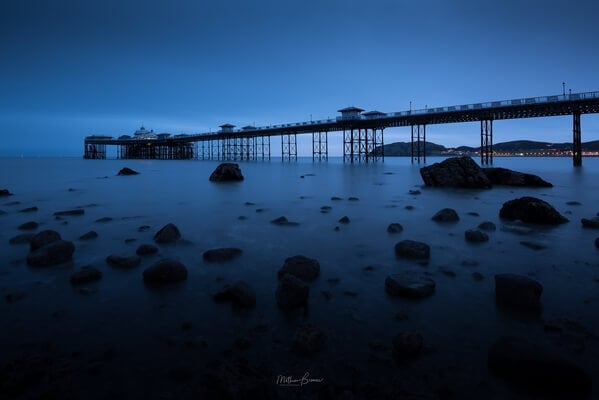 Morning blue hour on a gloomy day