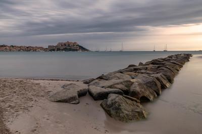 images of Corsica - Calvi - Citadella from Calvi Beach