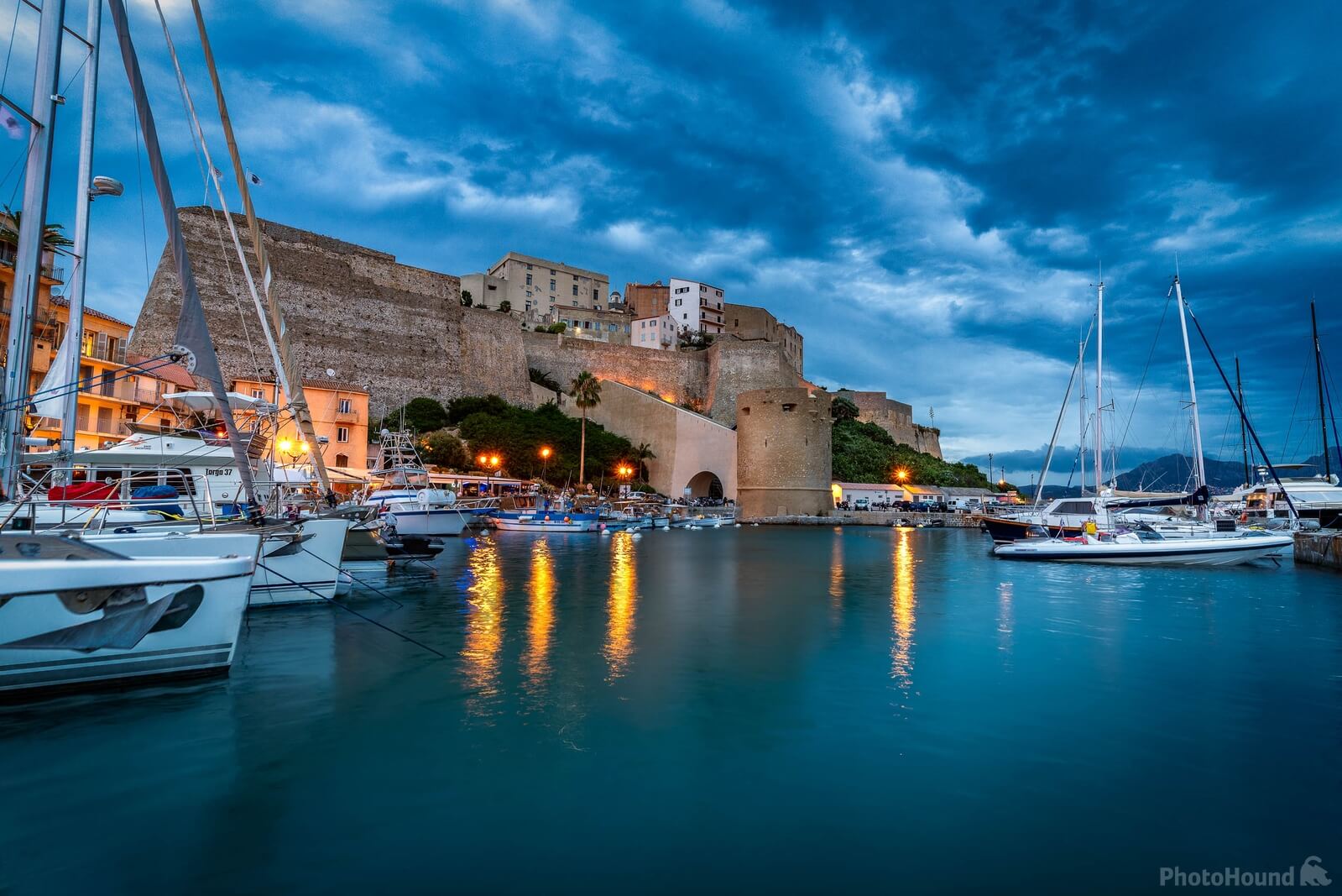 Image of View of the Citadella, Calvi Harbour from the harbor by Raimondo Giamberduca