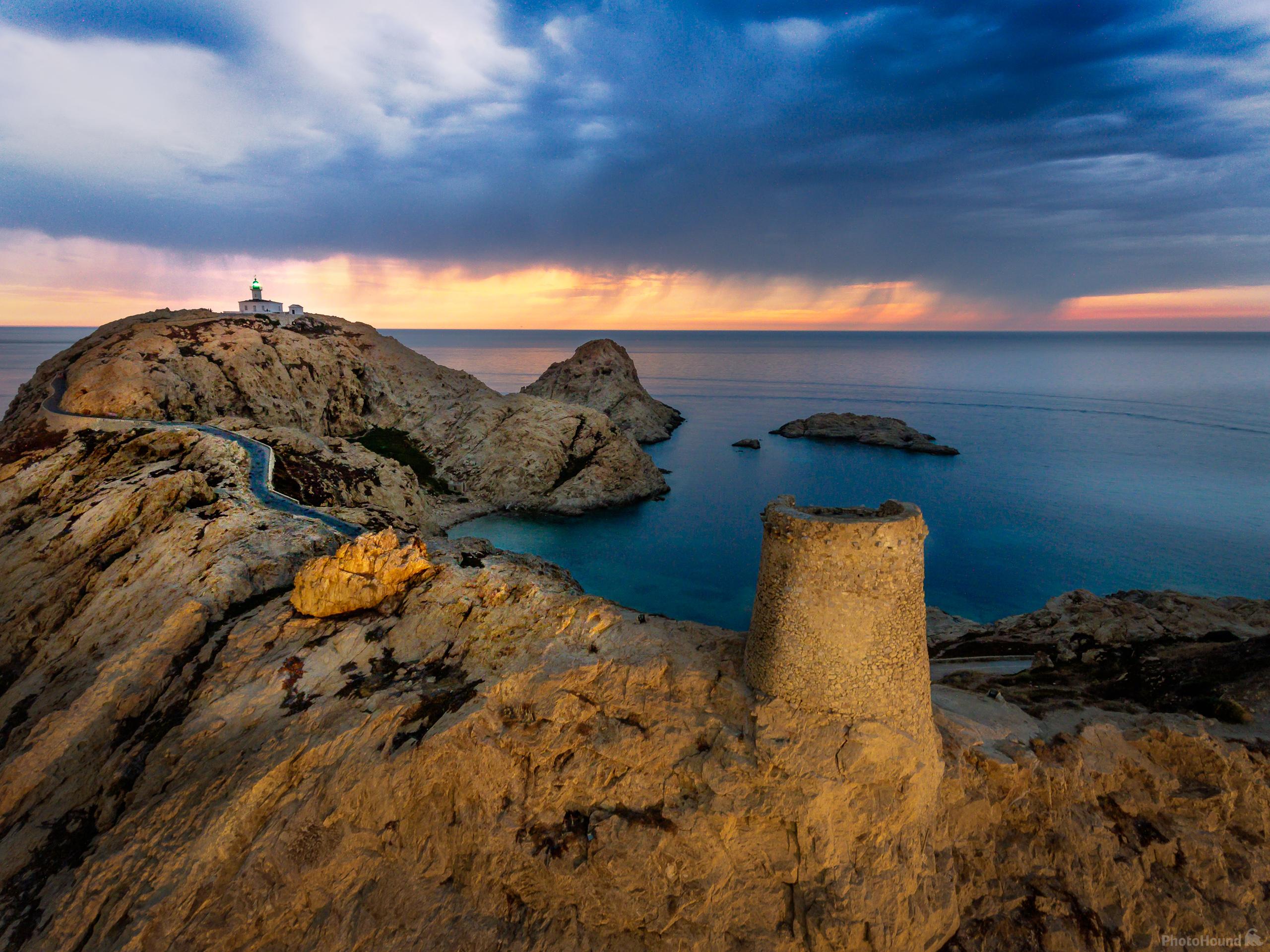 Image of Ile de la Pietra lighthouse - drone shots by Raimondo Giamberduca