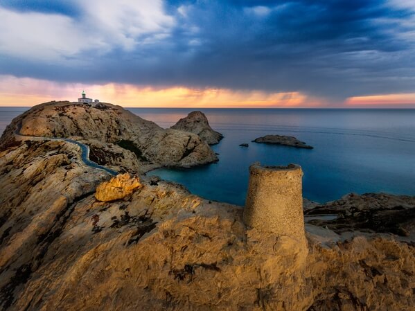 Ile de la Pietra lighthouse - drone shots